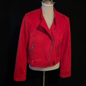 Faux Suede Moto Jacket